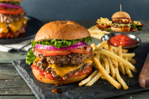 how pink can a burger be?